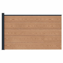 Hekpaneel WPC en Aluminium Bruin