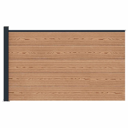 Hekpaneel WPC en Aluminium Bruin