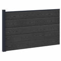 Hekpaneel WPC en Aluminium Zwart