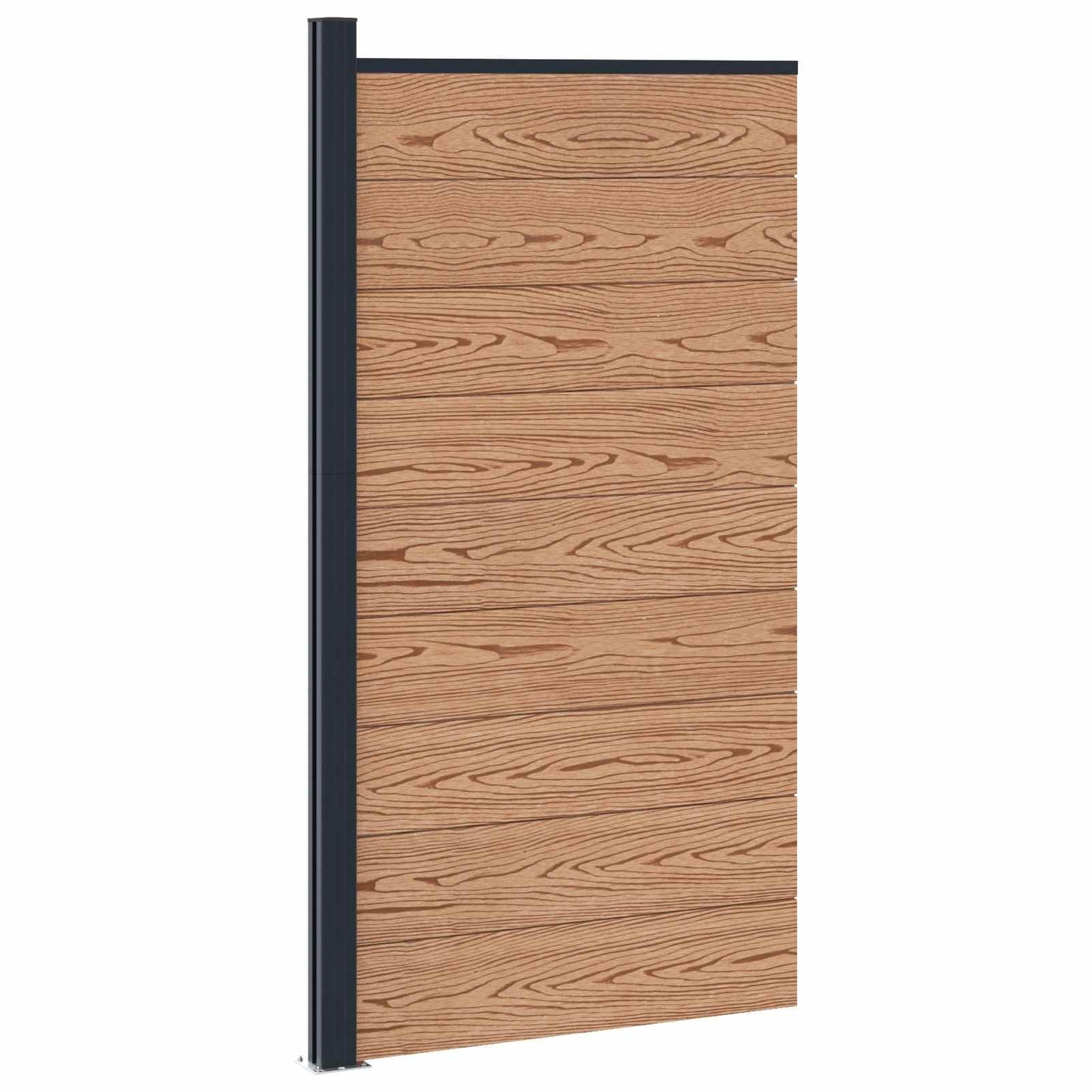 Hekpaneel WPC en Aluminium Bruin