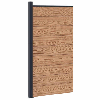 Hekpaneel WPC en Aluminium Bruin
