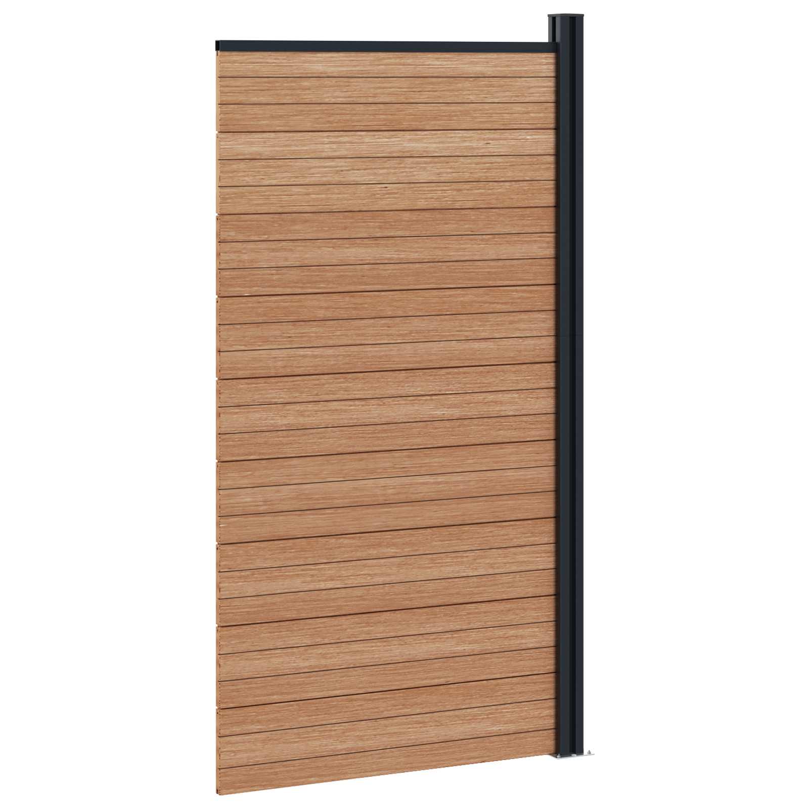 Hekpaneel WPC en Aluminium Bruin