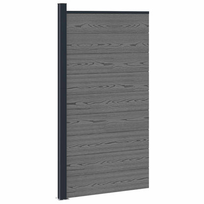 Hekpaneel WPC en Aluminium Grijs