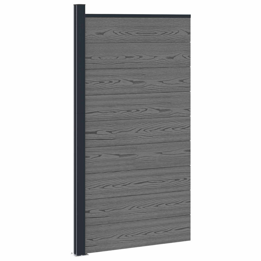 Hekpaneel WPC en Aluminium Grijs