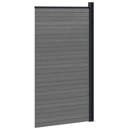 Hekpaneel WPC en Aluminium Grijs