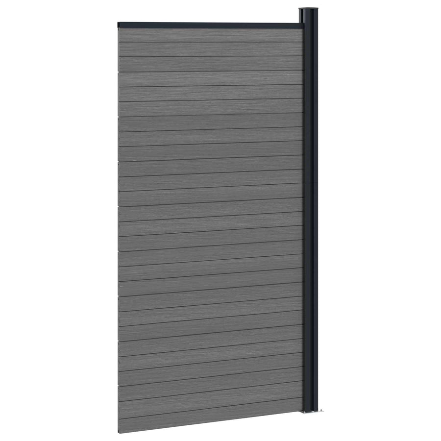 Hekpaneel WPC en Aluminium Grijs
