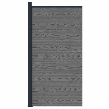 Hekpaneel WPC en Aluminium Grijs