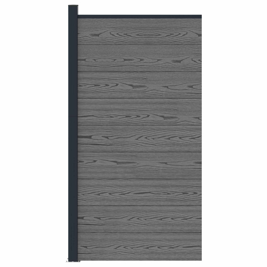Hekpaneel WPC en Aluminium Grijs