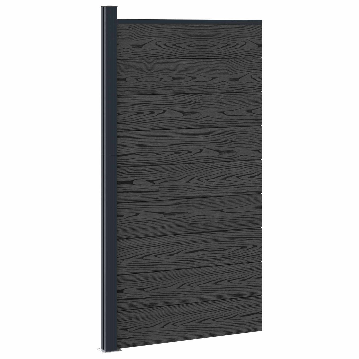 Hekpaneel WPC en Aluminium Zwart