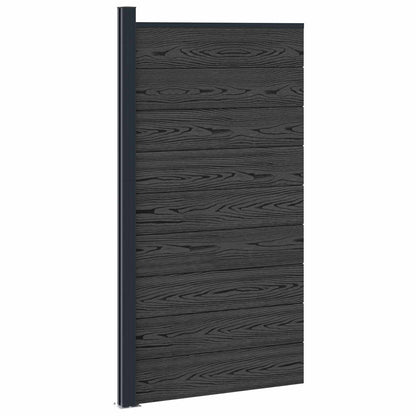 Hekpaneel WPC en Aluminium Zwart