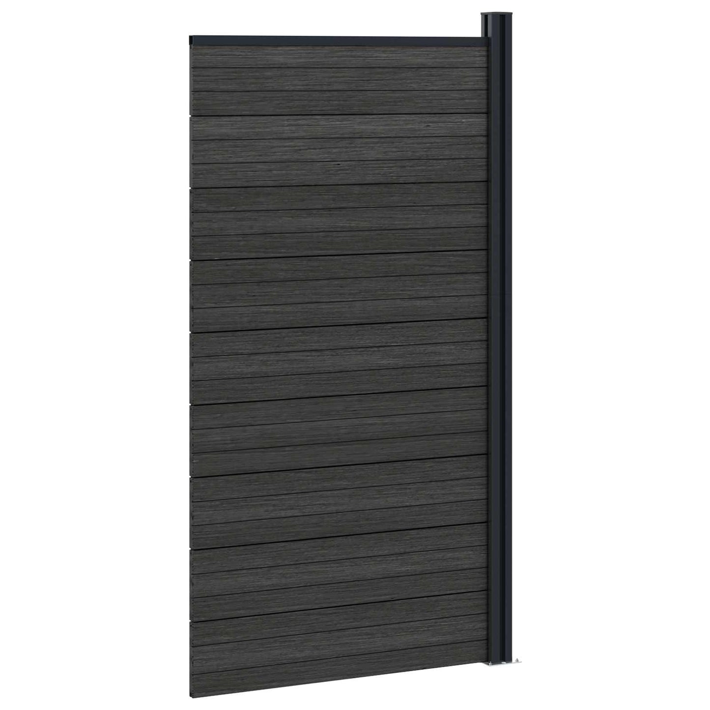 Hekpaneel WPC en Aluminium Zwart