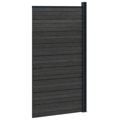 Hekpaneel WPC en Aluminium Zwart