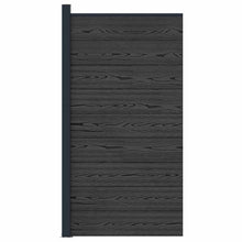 Hekpaneel WPC en Aluminium Zwart