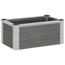 Verhoogde plantenbak Grijs 50 x 30 x 22 cm WPC en Aluminium