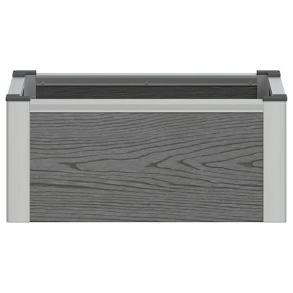 Verhoogde plantenbak Grijs 50 x 30 x 22 cm WPC en Aluminium