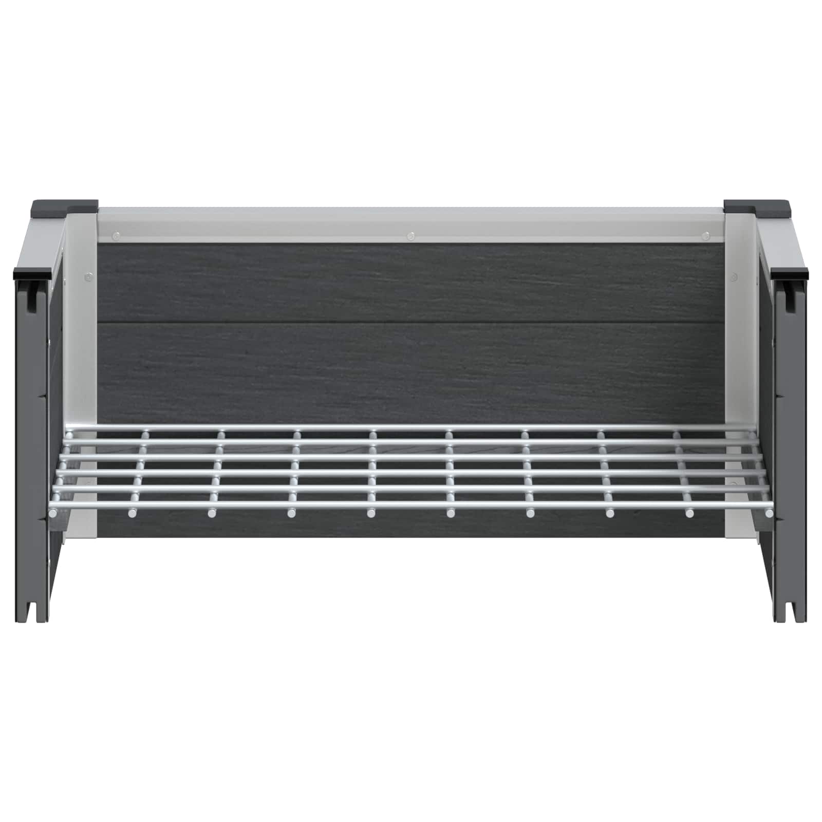 Verhoogde plantenbak Grijs 50 x 30 x 22 cm WPC en Aluminium