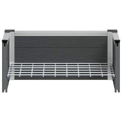 Verhoogde plantenbak Grijs 50 x 30 x 22 cm WPC en Aluminium