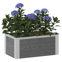 Verhoogde plantenbak Grijs 50 x 30 x 22 cm WPC en Aluminium