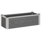 Raised Planter Grey 75 x 30 x 22 cm WPC and Aluminium