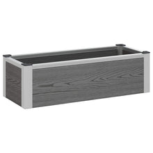 Verhoogde plantenbak Grijs 75 x 30 x 22 cm WPC en Aluminium