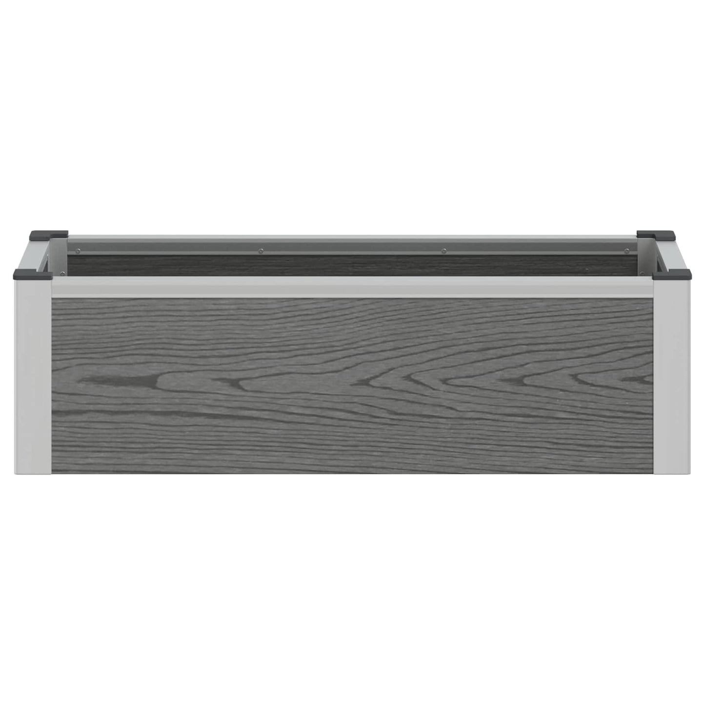 Verhoogde plantenbak Grijs 75 x 30 x 22 cm WPC en Aluminium