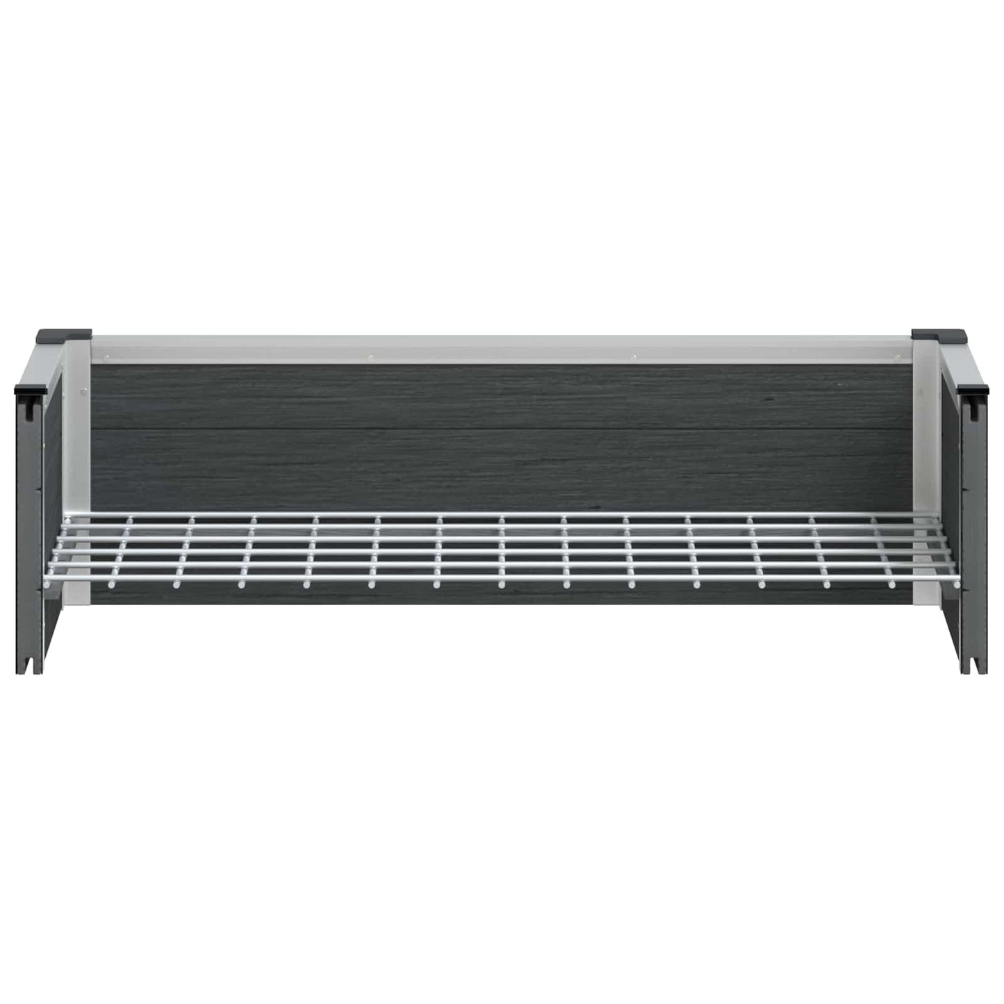 Verhoogde plantenbak Grijs 75 x 30 x 22 cm WPC en Aluminium
