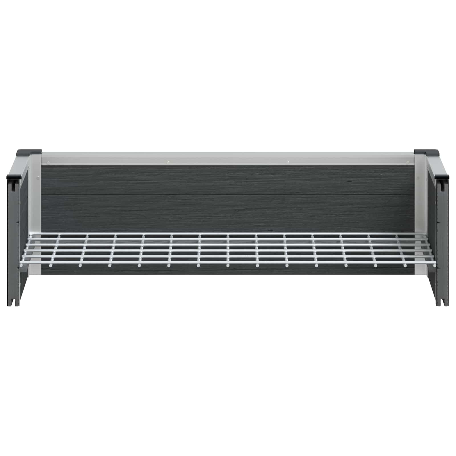 Verhoogde plantenbak Grijs 75 x 30 x 22 cm WPC en Aluminium