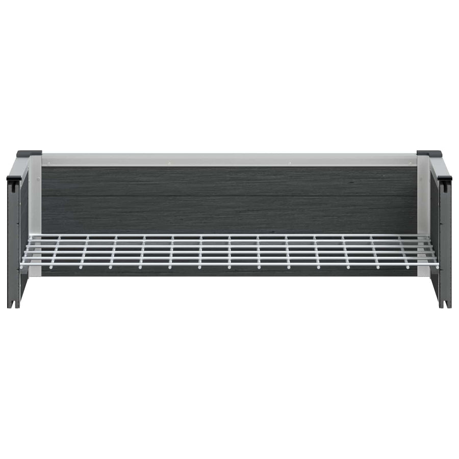 Verhoogde plantenbak Grijs 75 x 30 x 22 cm WPC en Aluminium