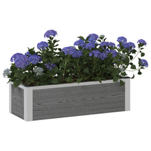 Verhoogde plantenbak Grijs 75 x 30 x 22 cm WPC en Aluminium