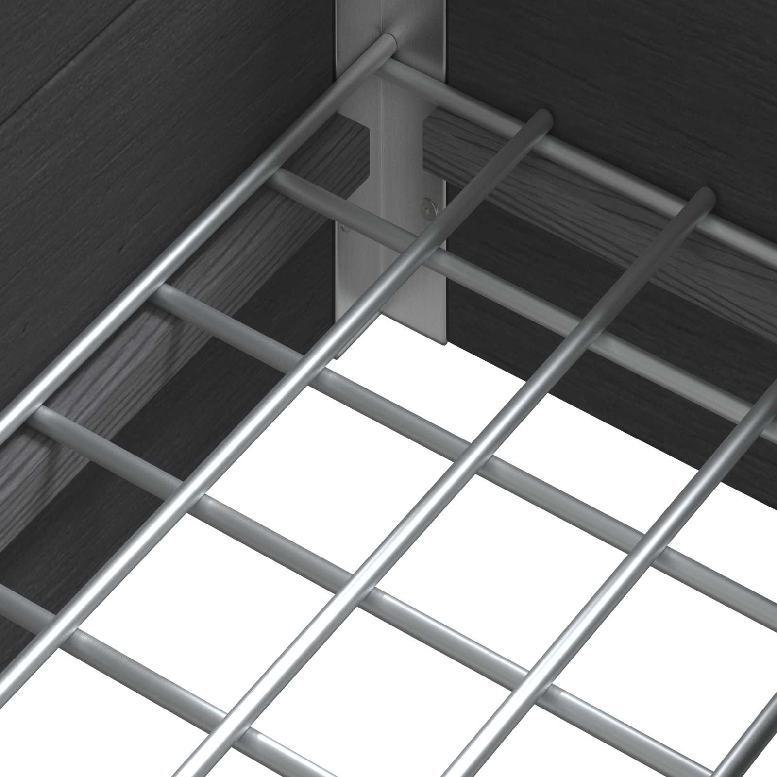 Verhoogde plantenbak Grijs 100 x 30 x 22 cm WPC en Aluminium