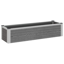 Verhoogde plantenbak Grijs 100 x 30 x 22 cm WPC en Aluminium