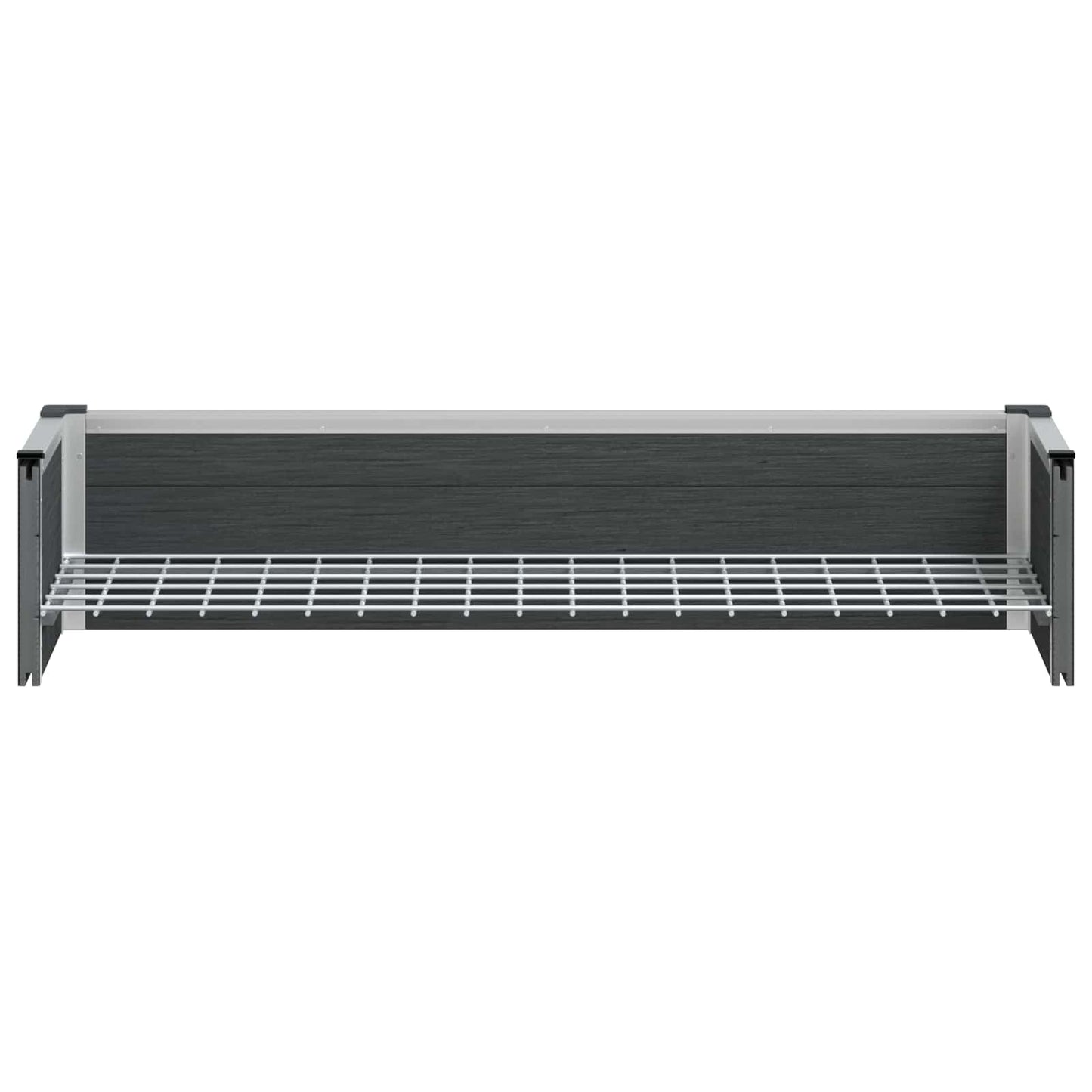 Verhoogde plantenbak Grijs 100 x 30 x 22 cm WPC en Aluminium
