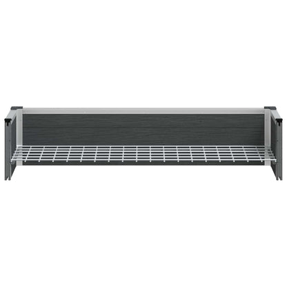 Verhoogde plantenbak Grijs 100 x 30 x 22 cm WPC en Aluminium