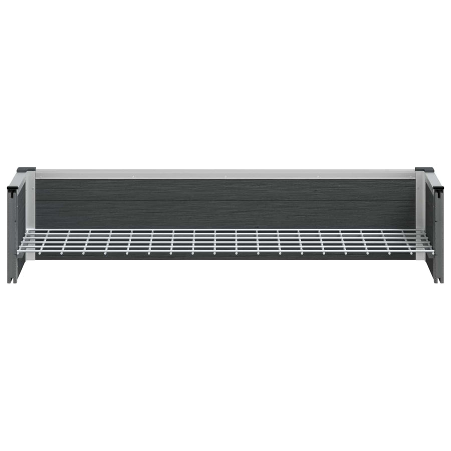 Verhoogde plantenbak Grijs 100 x 30 x 22 cm WPC en Aluminium