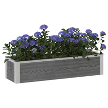 Verhoogde plantenbak Grijs 100 x 30 x 22 cm WPC en Aluminium