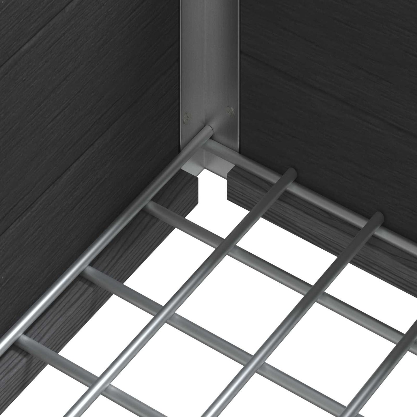 Verhoogde plantenbak Grijs 50 x 30 x 22 cm WPC en Aluminium