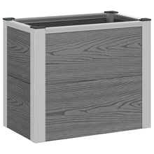 Verhoogde plantenbak Grijs 50 x 30 x 22 cm WPC en Aluminium