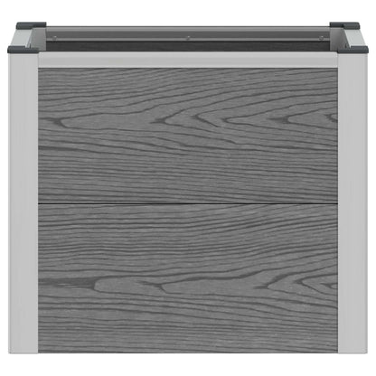 Verhoogde plantenbak Grijs 50 x 30 x 22 cm WPC en Aluminium