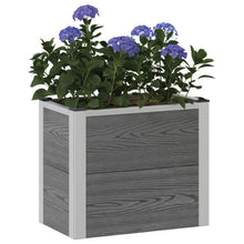 Verhoogde plantenbak Grijs 50 x 30 x 22 cm WPC en Aluminium