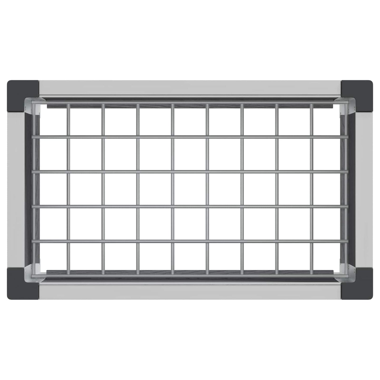 Verhoogde plantenbak Grijs 50 x 30 x 22 cm WPC en Aluminium