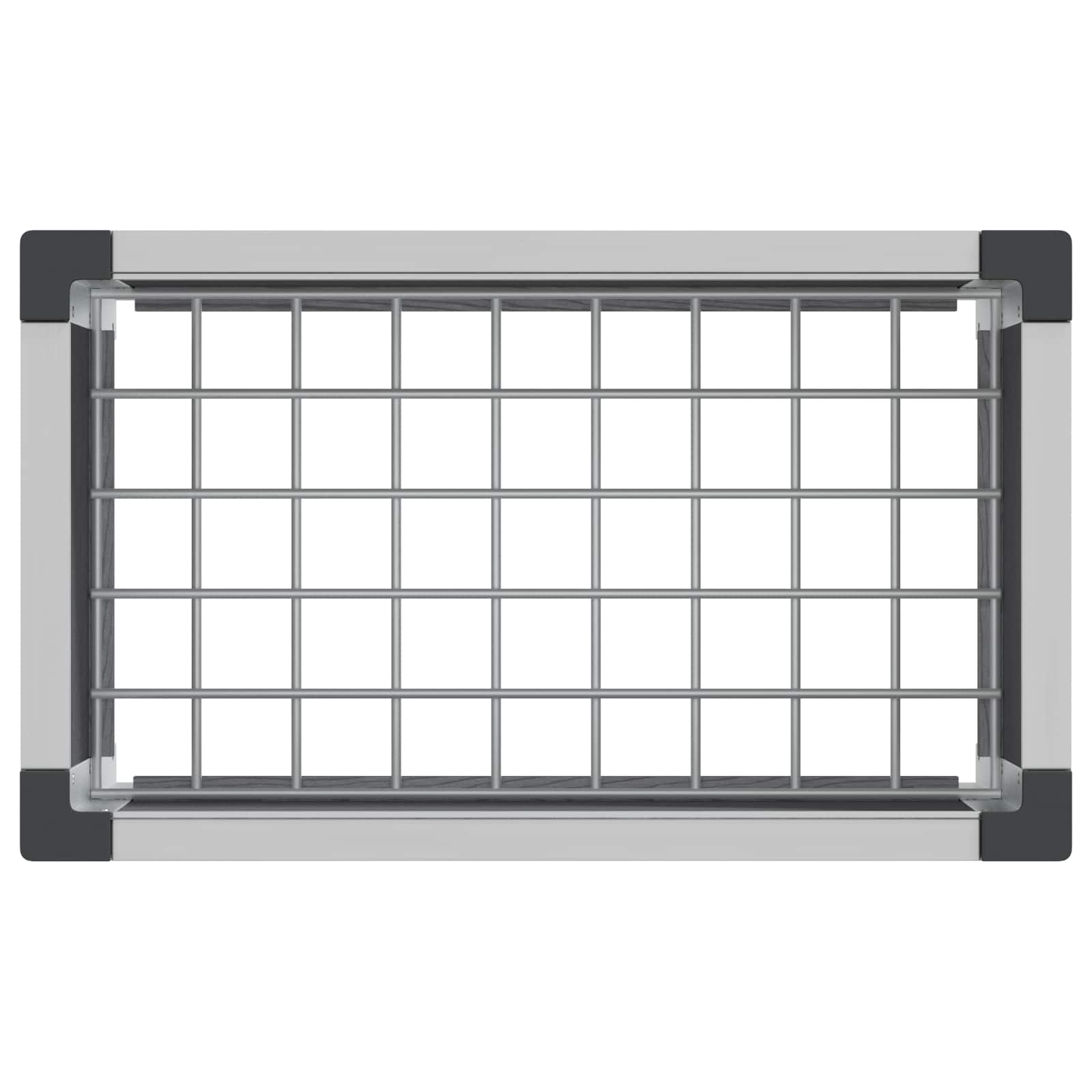Verhoogde plantenbak Grijs 50 x 30 x 22 cm WPC en Aluminium
