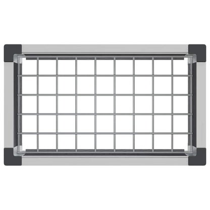 Verhoogde plantenbak Grijs 50 x 30 x 22 cm WPC en Aluminium