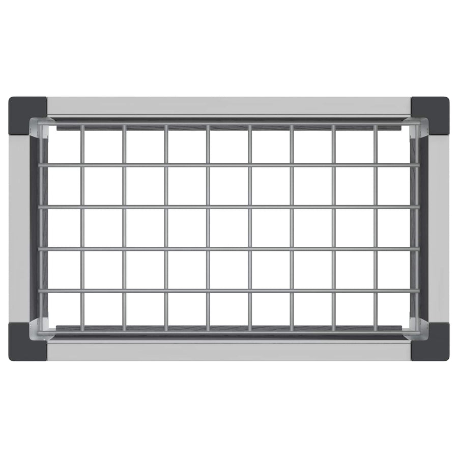 Verhoogde plantenbak Grijs 50 x 30 x 22 cm WPC en Aluminium