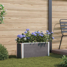 Verhoogde plantenbak Grijs 75 x 30 x 22 cm WPC en Aluminium