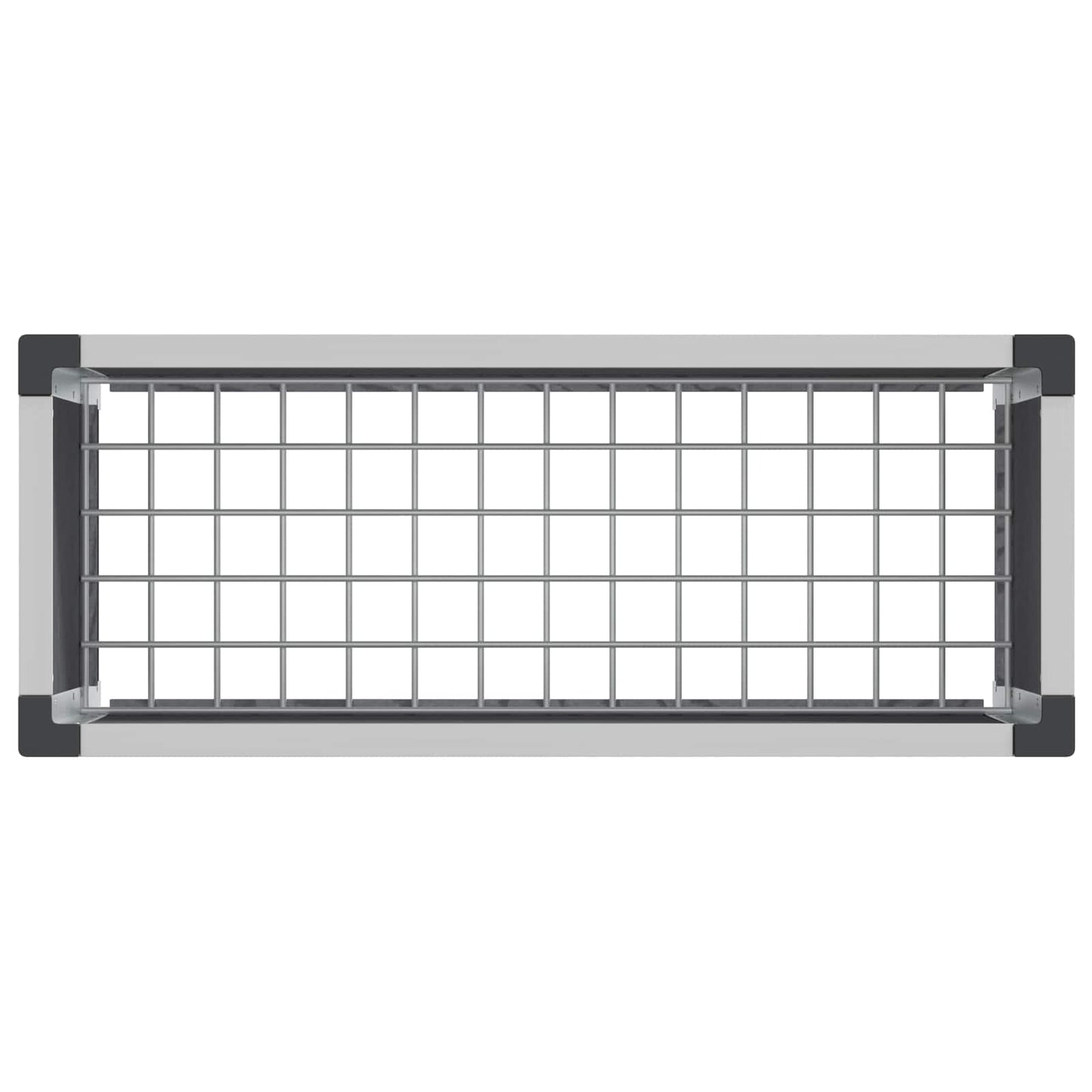 Verhoogde plantenbak Grijs 75 x 30 x 22 cm WPC en Aluminium