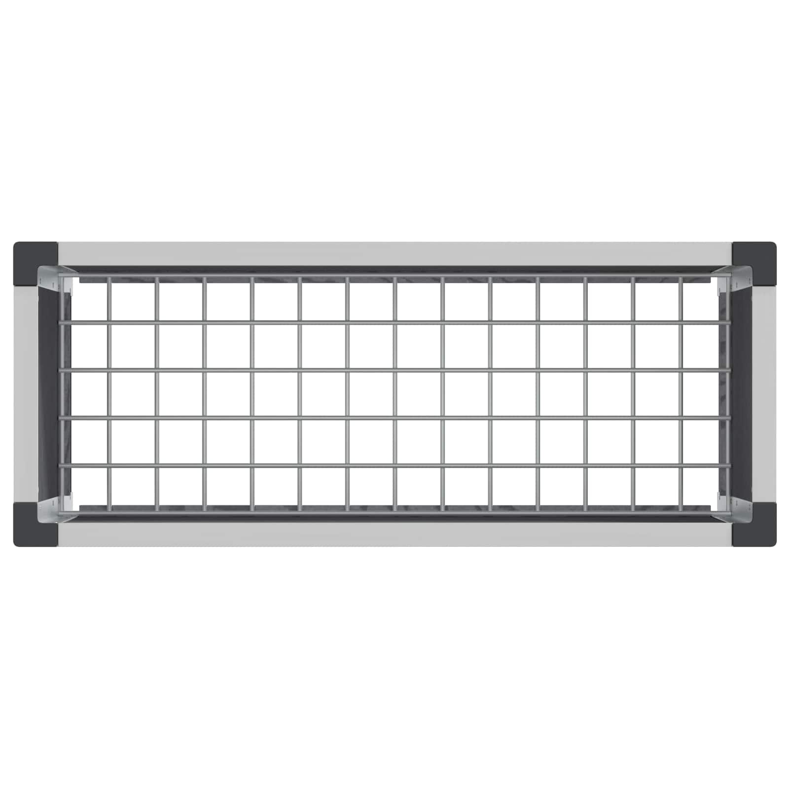 Verhoogde plantenbak Grijs 75 x 30 x 22 cm WPC en Aluminium