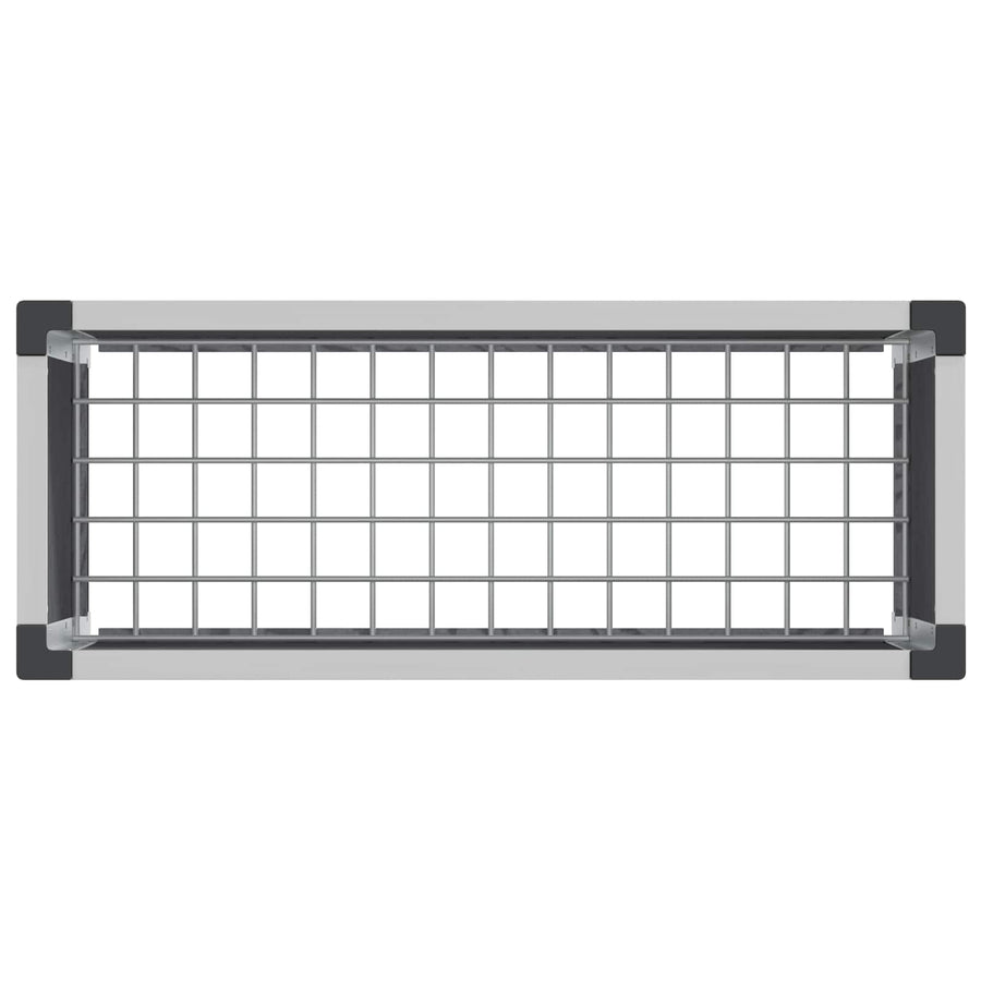 Verhoogde plantenbak Grijs 75 x 30 x 22 cm WPC en Aluminium