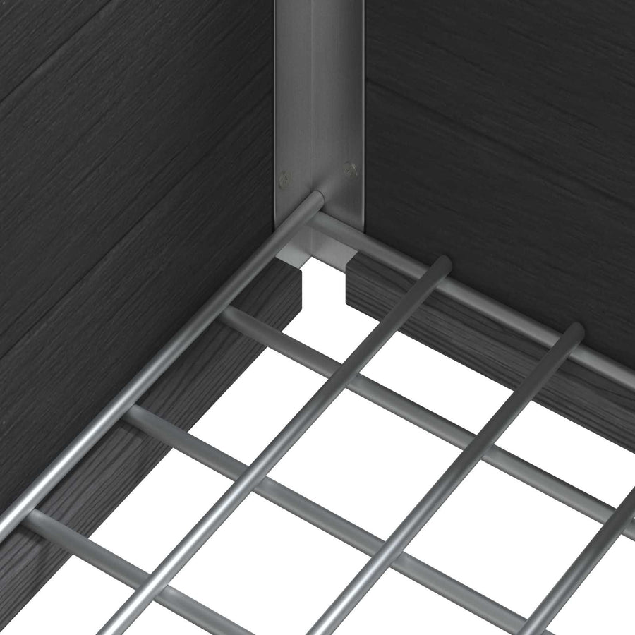 Verhoogde plantenbak Grijs 100 x 30 x 22 cm WPC en Aluminium