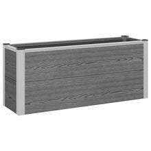 Verhoogde plantenbak Grijs 100 x 30 x 22 cm WPC en Aluminium