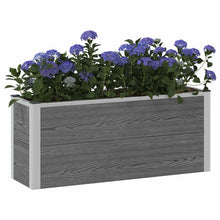 Verhoogde plantenbak Grijs 100 x 30 x 22 cm WPC en Aluminium